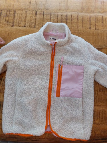 Only teddy fleece jacke weiß - only,