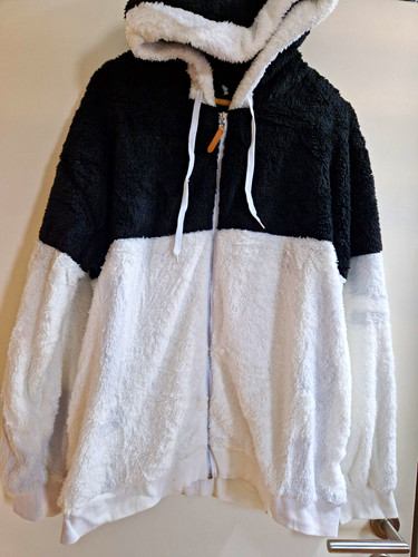 Teddy fleece jacke - teddy, schwarz