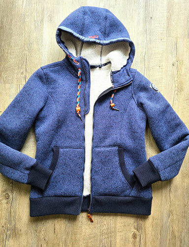Strickfleecejacke mit kapuze - mit,