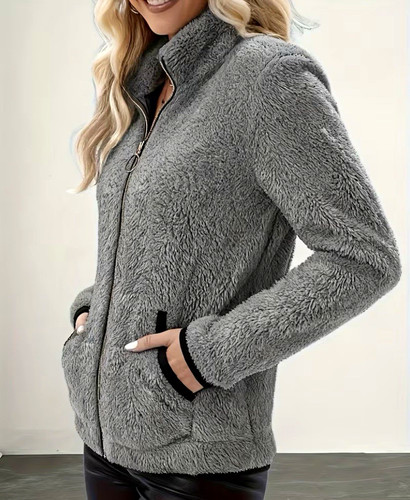Damen teddy fleecejacke - damen, teddy-fleecejacke