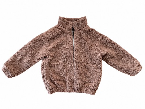 Teddyfleece jacke hellbraun - teddyfleece,
