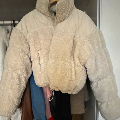 Damen teddy fleecejacke - teddy-fleecejacke, beige